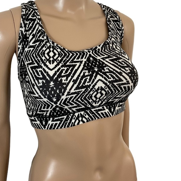 Redbox Sport Mesh Back Strappy Bra Tribal Snake Black MediumSupport Size Medium - Picture 2 of 12